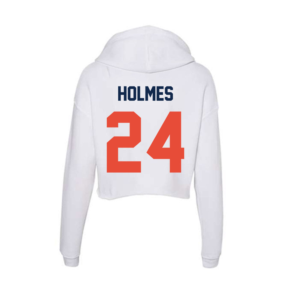 Illinois - NCAA Football : William Holmes - Women's Crop Fleece Hooded Sweatshirt-1