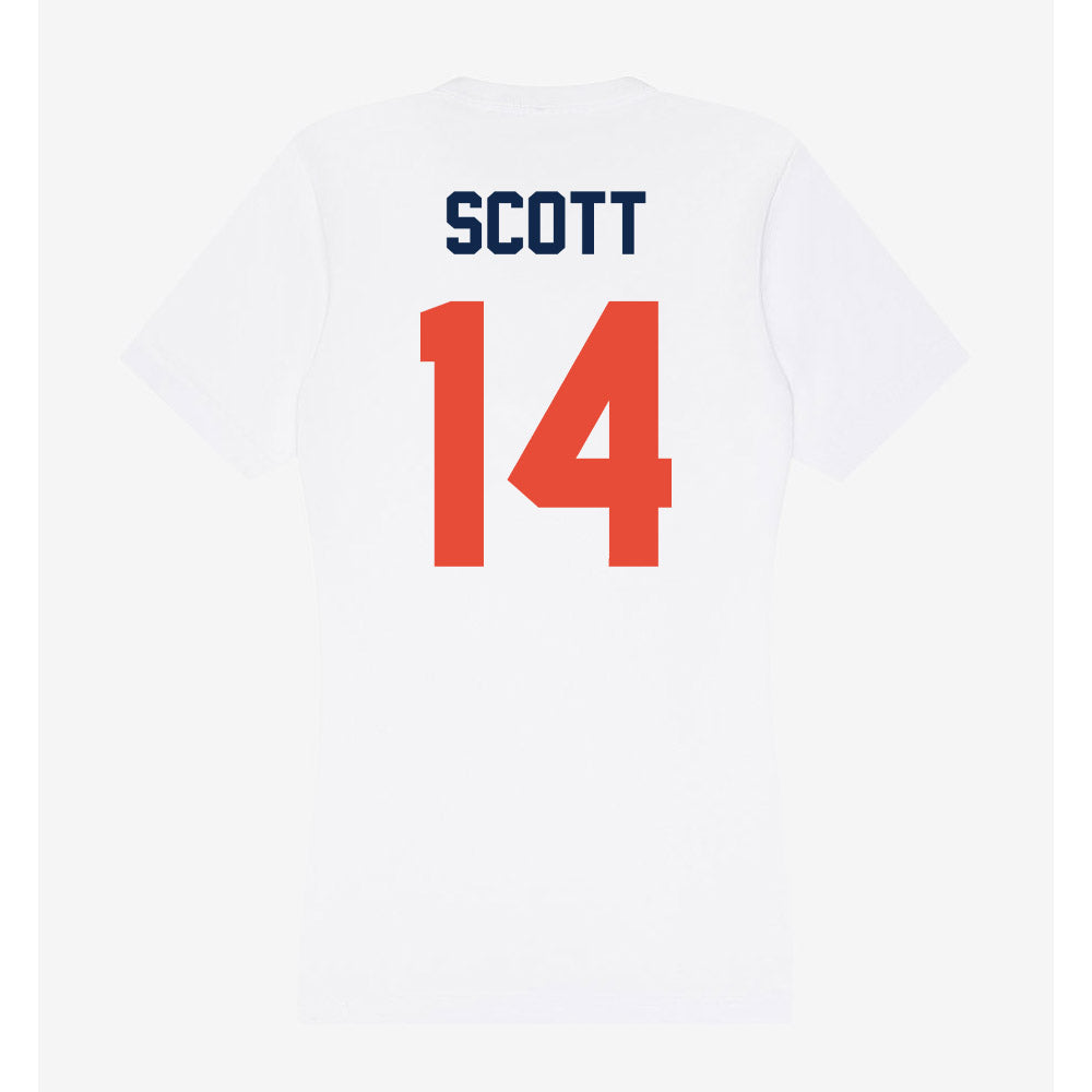 Illinois - NCAA Football : Xavier Scott - Women's V-Neck T-Shirt-1