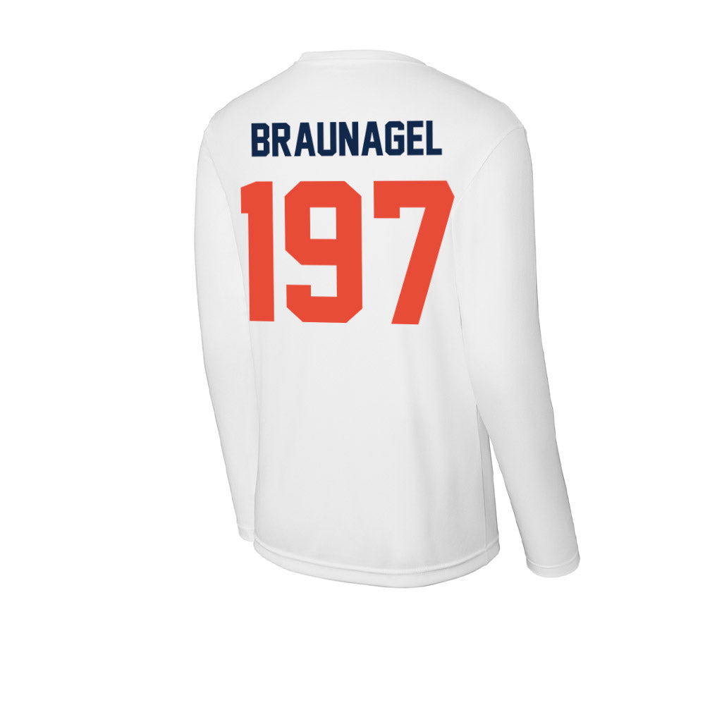 Illinois - NCAA Wrestling : Joey Braunagel - Activewear Long Sleeve T-Shirt-1