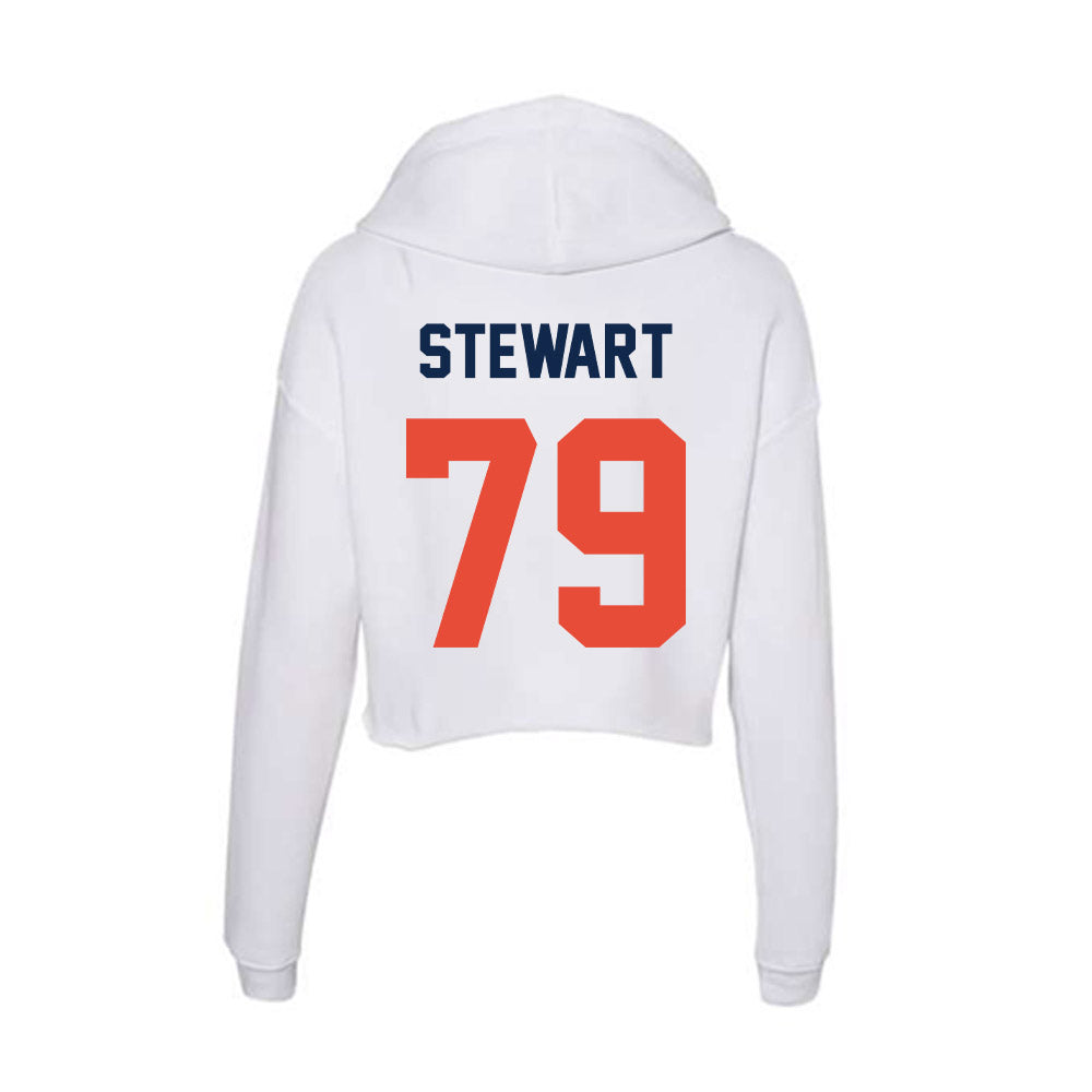 Illinois - NCAA Football : Zafir Stewart - Women's Crop Fleece Hoodie-1
