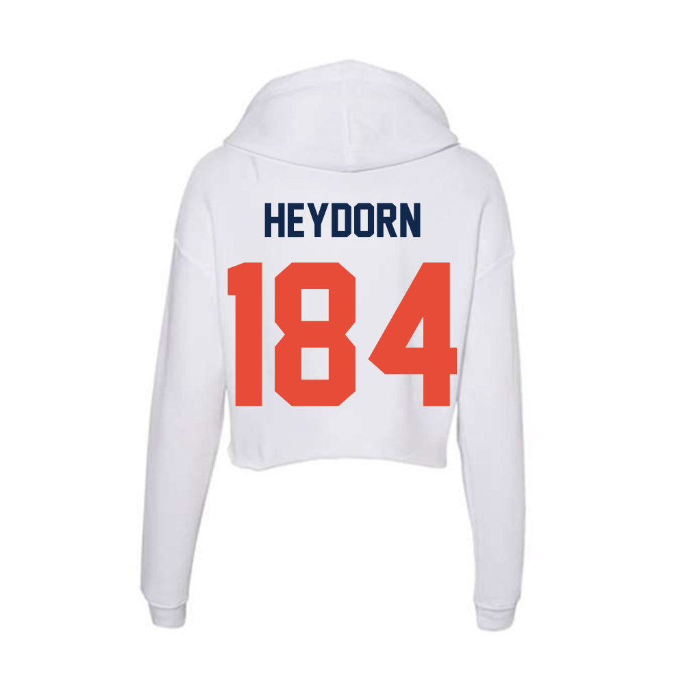 Illinois - NCAA Wrestling : Charlie Heydorn - Women's Crop Fleece Hoodie-1