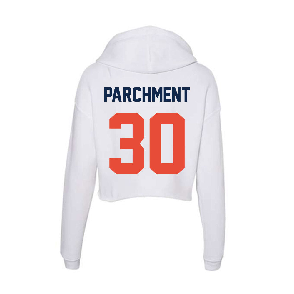 Illinois - NCAA Women's Basketball : Cearah Parchment - Women's Crop Fleece Hoodie-1