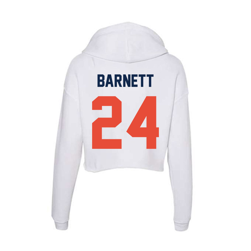 Illinois - NCAA Football : Javari Barnett - Women's Crop Fleece Hoodie-1