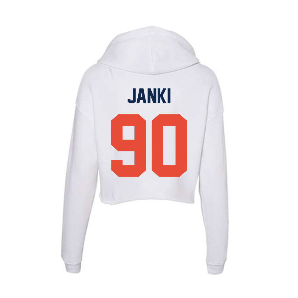 Illinois - NCAA Football : Carter Janki - Women's Crop Fleece Hoodie-1