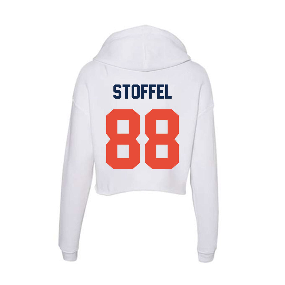 Illinois - NCAA Football : Davin Stoffel - Women's Crop Fleece Hoodie-1