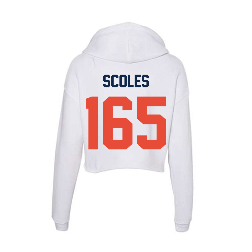 Illinois - NCAA Wrestling : Braeden Scoles - Women's Crop Fleece Hoodie-1