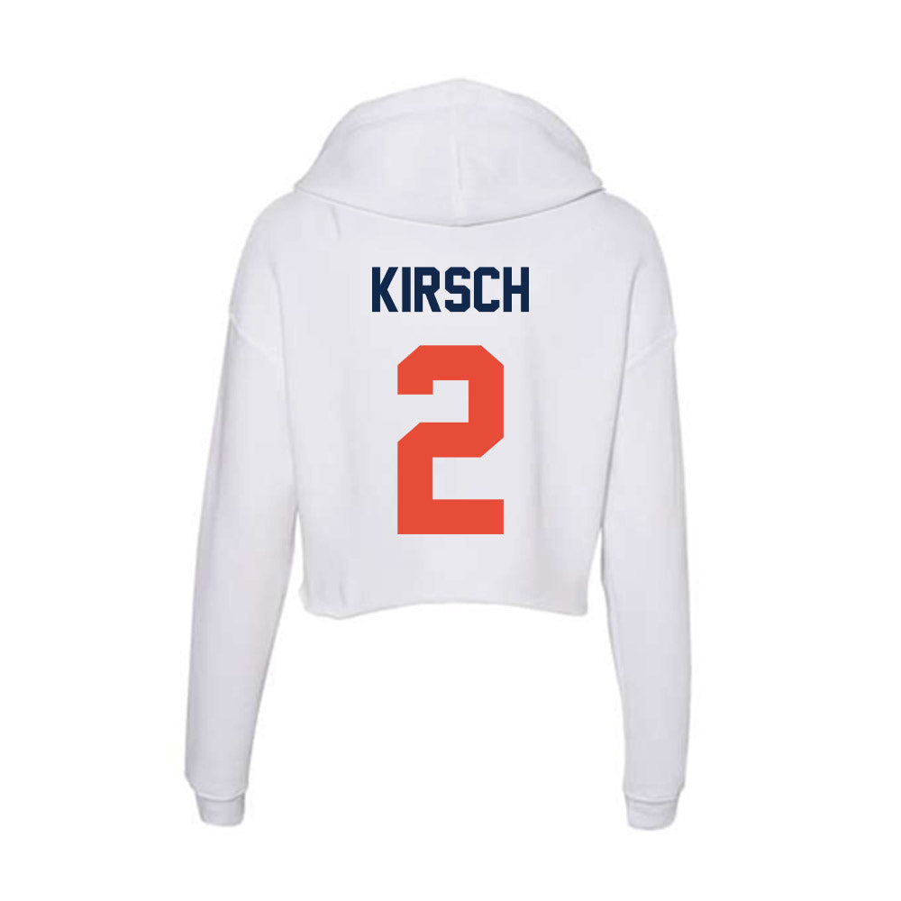 Illinois - NCAA Women's Volleyball : Taryn Kirsch - Women's Crop Fleece Hoodie-1