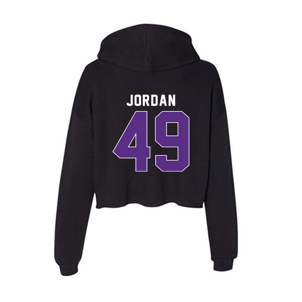 Northwestern - NCAA Football : Amare Jordan - Women's Crop Fleece Hoodie-1