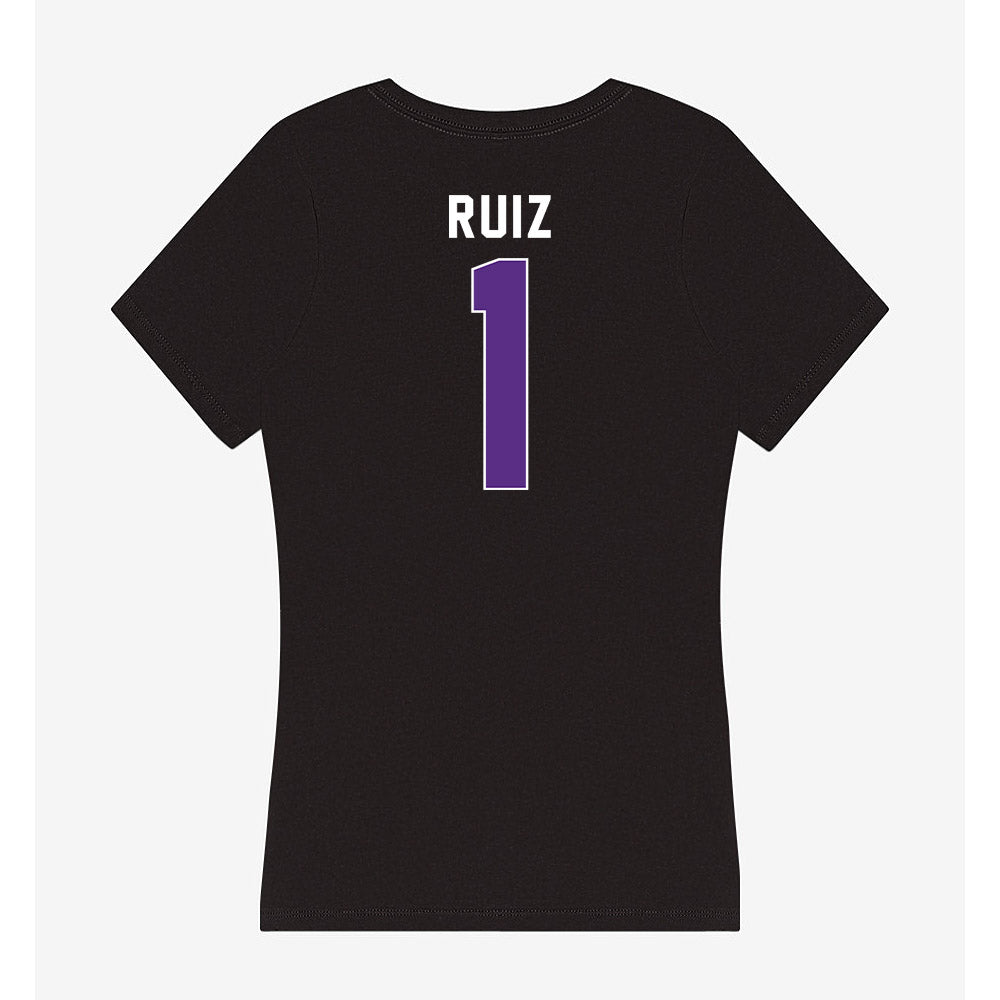 Northwestern - NCAA Baseball : Noah Ruiz - Women's V-Neck T-Shirt-1