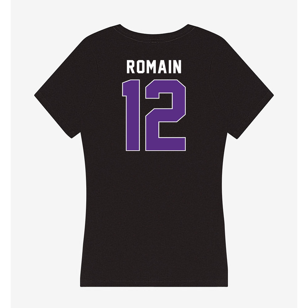 Northwestern - NCAA Football : Marcus Romain - Women's V-Neck T-Shirt-1