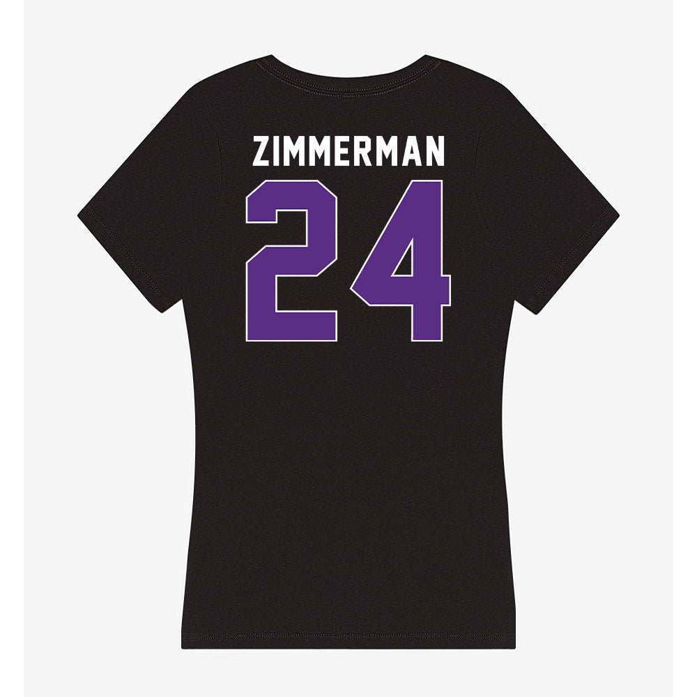 Northwestern - NCAA Women's Soccer : Gwen Zimmerman - Women's V-Neck T-Shirt-1