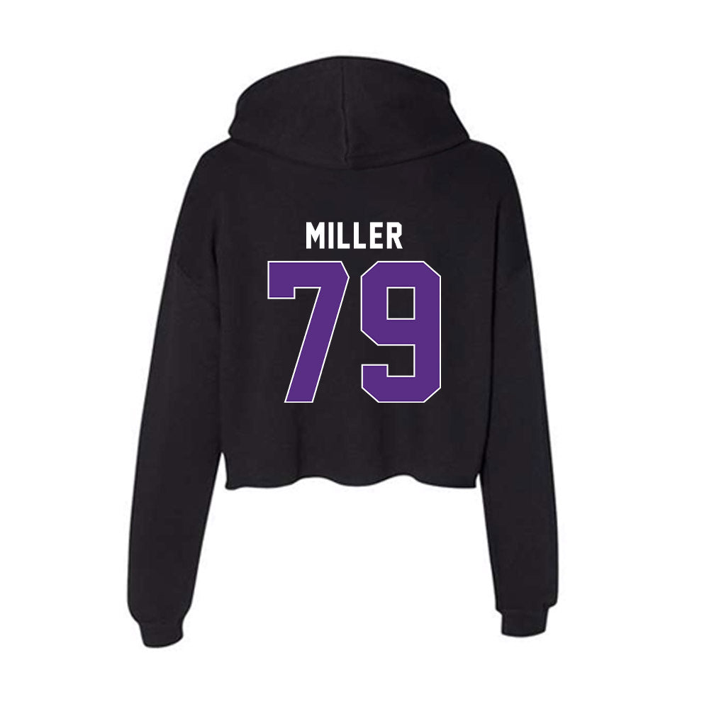 Northwestern - NCAA Football : Jacob Miller - Women's Crop Fleece Hoodie-1