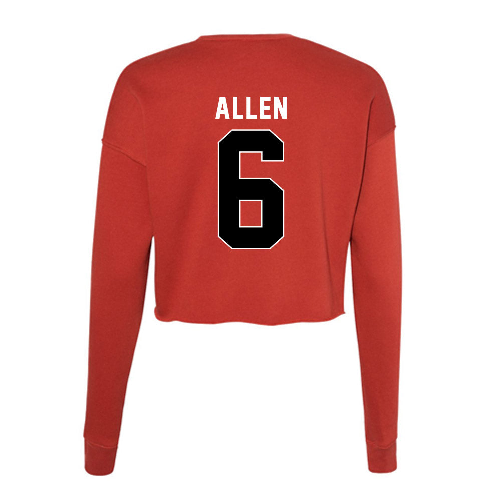 Houston - NCAA Football : Jordan Allen - Women's Cropped Crew Fleece-1