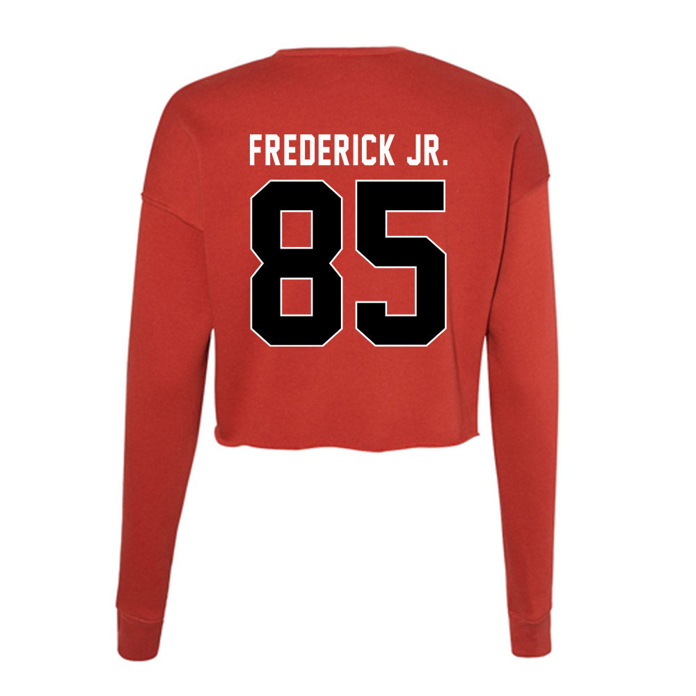 Houston - NCAA Football : Traville Frederick Jr. - Women's Cropped Crew Fleece-1