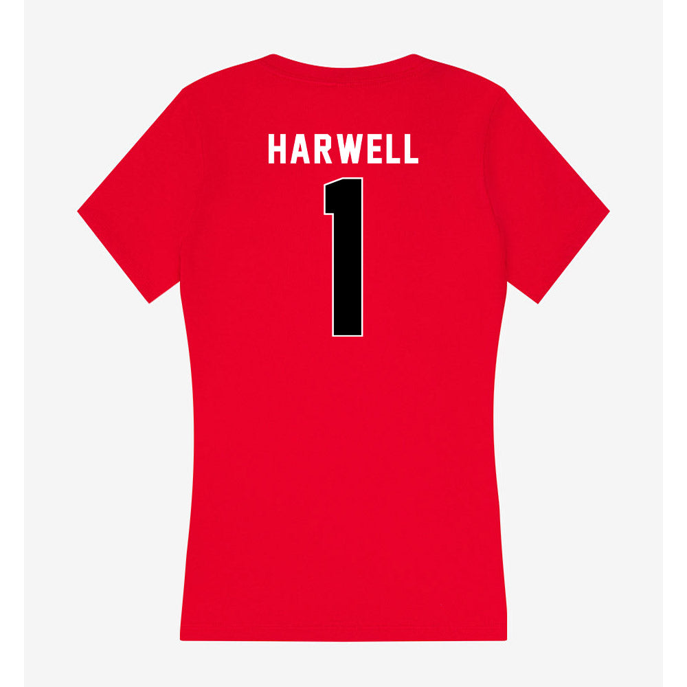 Houston - NCAA Men's Basketball : Isiah Harwell - Women's V-Neck T-Shirt-1