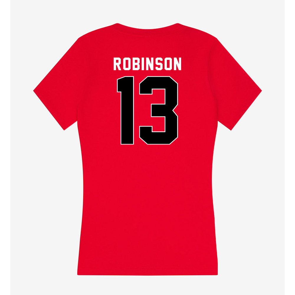 Houston - NCAA Women's Volleyball : Leah Robinson - Women's V-Neck T-Shirt-1