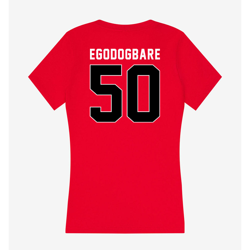 Houston - NCAA Football : Ejiro Egodogbare - Women's V-Neck T-Shirt-1