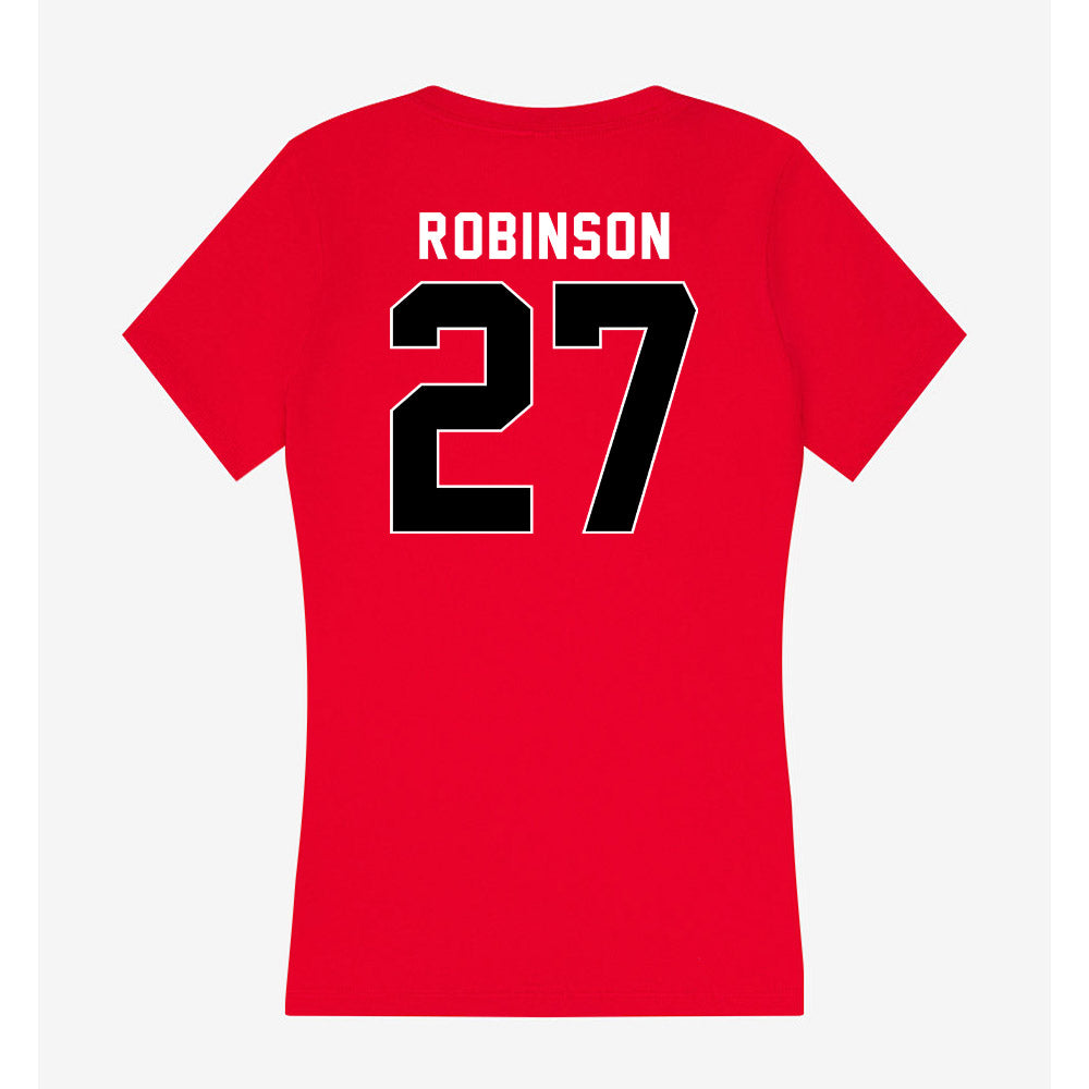 Houston - NCAA Football : Braeden Robinson - Women's V-Neck T-Shirt-1