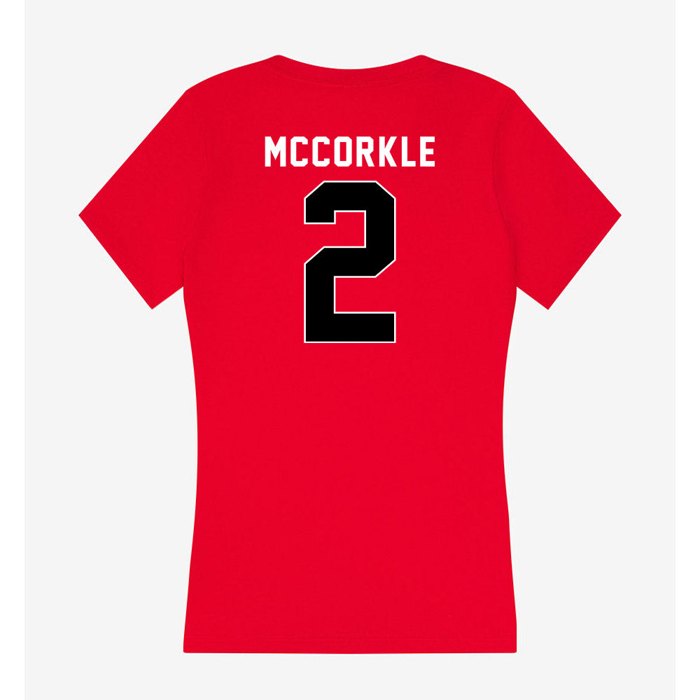 Houston - NCAA Women's Basketball : Alyvia McCorkle - Women's V-Neck T-Shirt-1