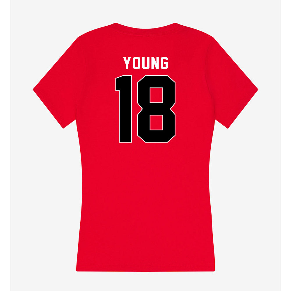 Houston - NCAA Football : Koby Young - Women's V-Neck T-Shirt-1
