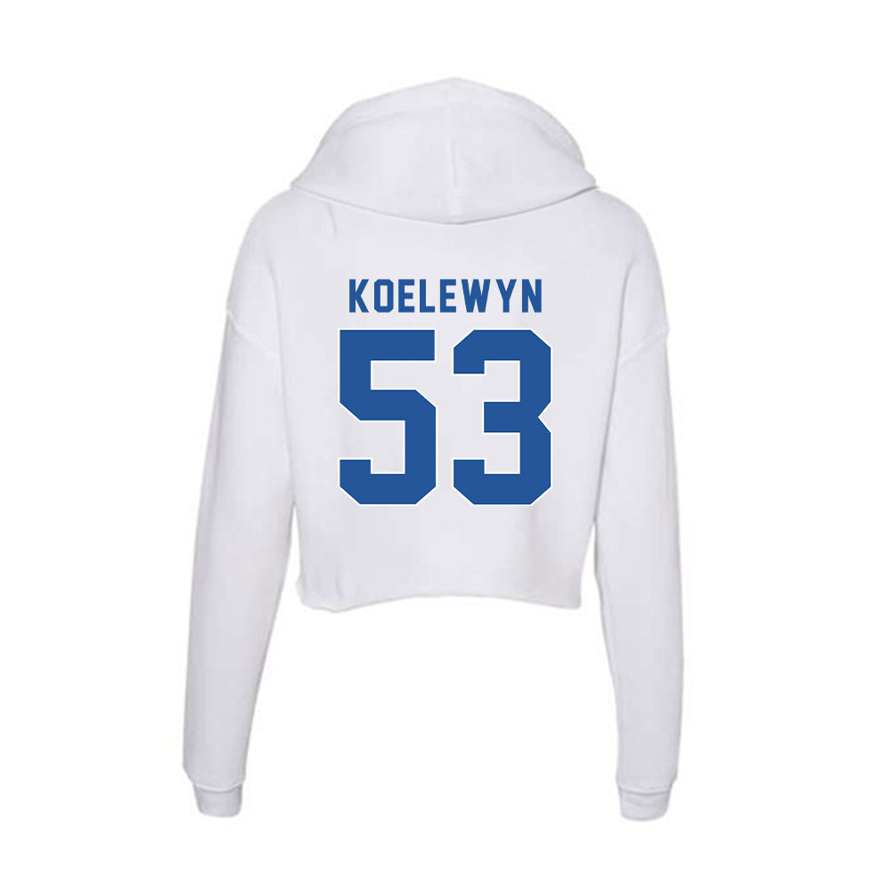 CSU Bakersfield - NCAA Baseball : Kaleb Koelewyn - Women's Crop Fleece Hoodie-1