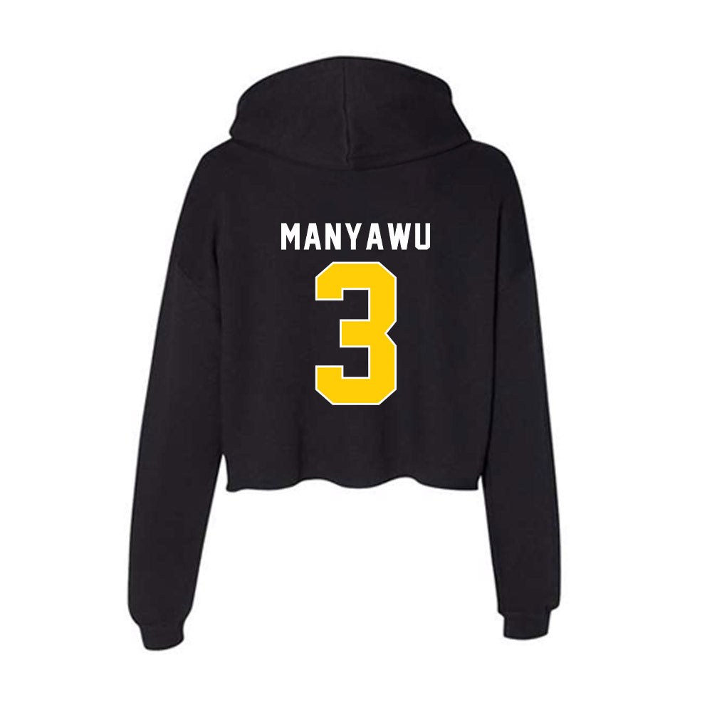 Iowa - NCAA Men's Basketball : Cam Manyawu - Women's Crop Fleece Hoodie-1