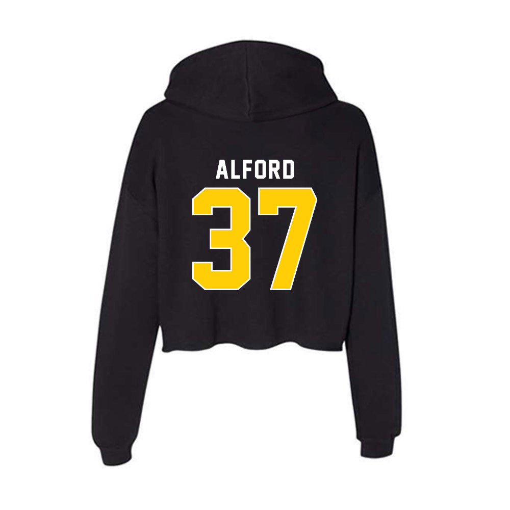 Iowa - NCAA Football : Brayton Alford - Classic Shersey Women's Crop Fleece Hooded Sweatshirt-1