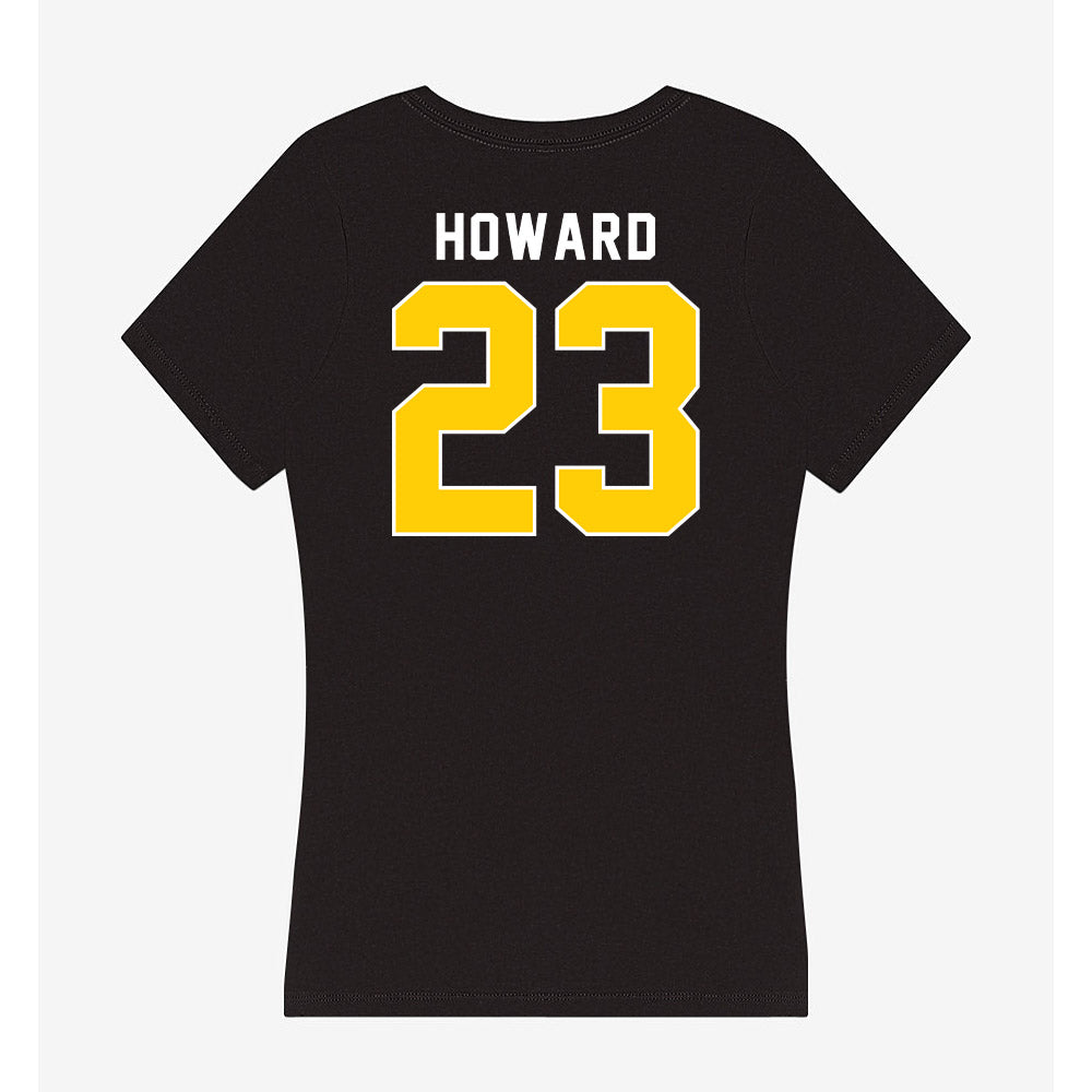 Iowa - NCAA Men's Basketball : Isaia Howard - Women's V-Neck T-Shirt-1