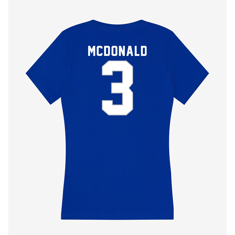 Kentucky - NCAA Women's Basketball : Emily McDonald - Women's V-Neck T-Shirt-1
