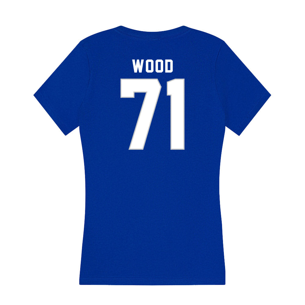 Kentucky - NCAA Football : Malachi Wood - Women's V-Neck T-Shirt-1
