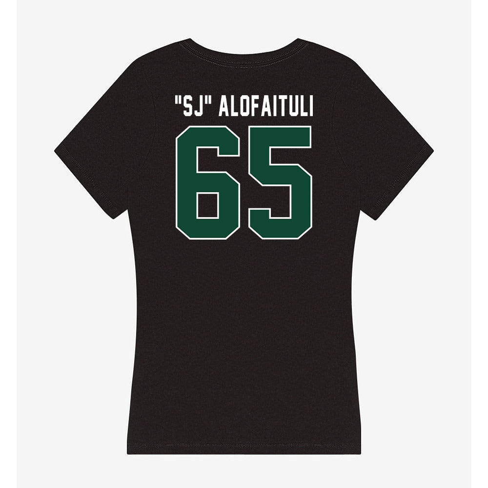 Miami - NCAA Football : Seuseu "SJ" Alofaituli - Women's V-Neck T-Shirt-1