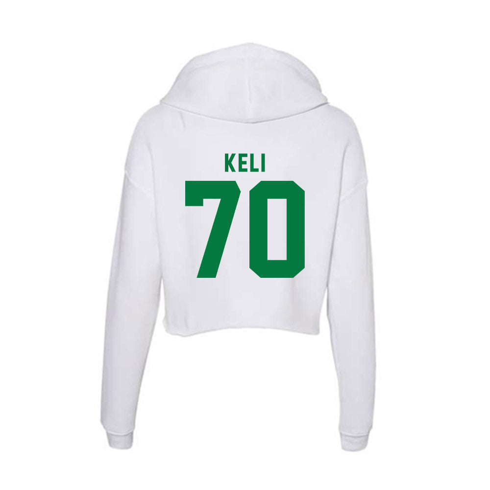 Oregon - NCAA Football : Koloi Keli - Women's Crop Fleece Hooded Sweatshirt-1