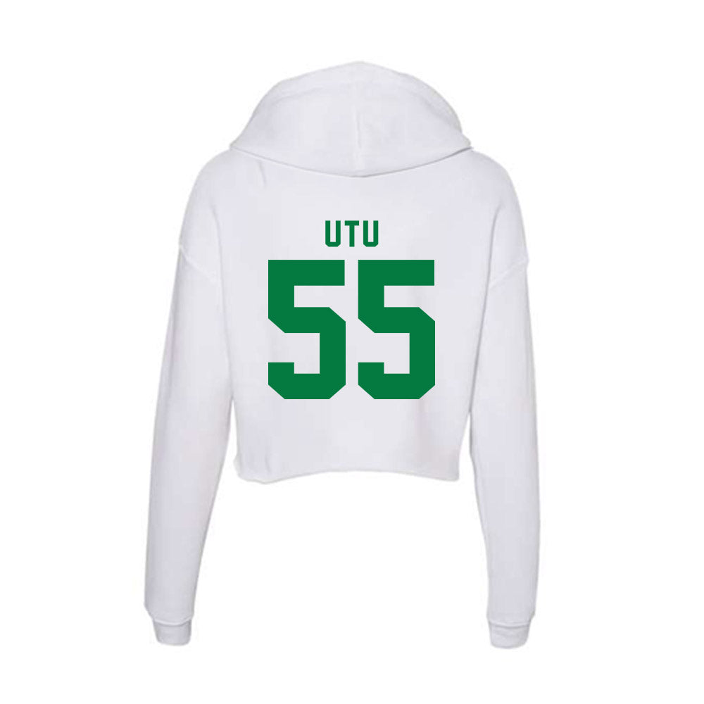 Oregon - NCAA Football : Douglas Utu - Women's Crop Fleece Hoodie-1