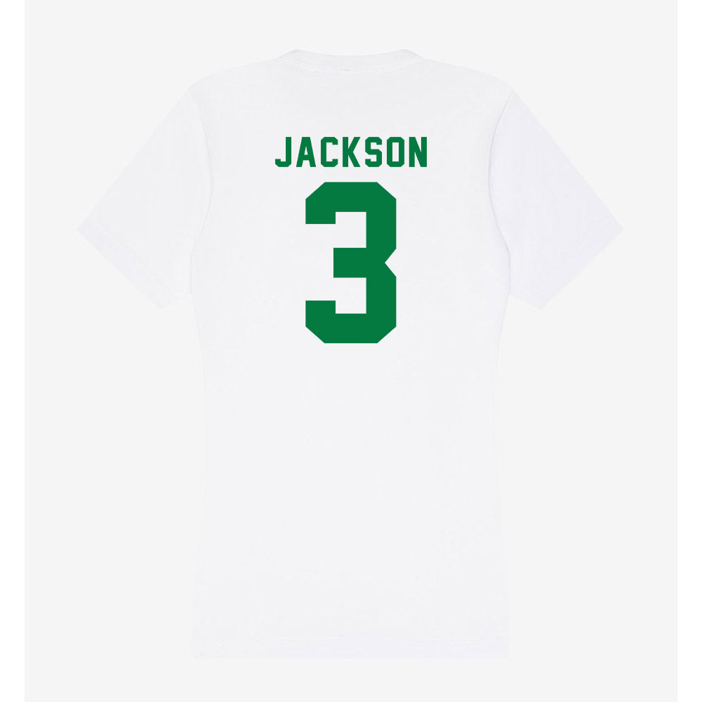 Oregon - NCAA Women's Lacrosse : Gabby Jackson - Women's V-Neck T-Shirt-1