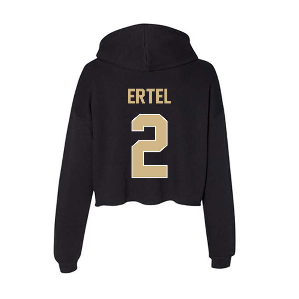Purdue - NCAA Men's Basketball : Luke Ertel - Women's Crop Fleece Hoodie-1