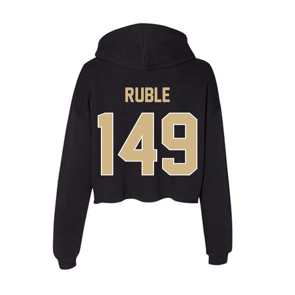 Purdue - NCAA Wrestling : Isaac Ruble - Women's Crop Fleece Hoodie-1
