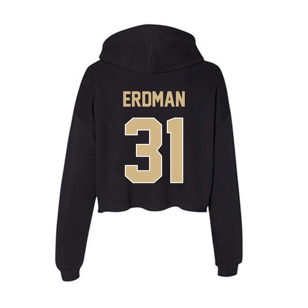 Purdue - NCAA Baseball : Zach Erdman - Women's Crop Fleece Hoodie-1