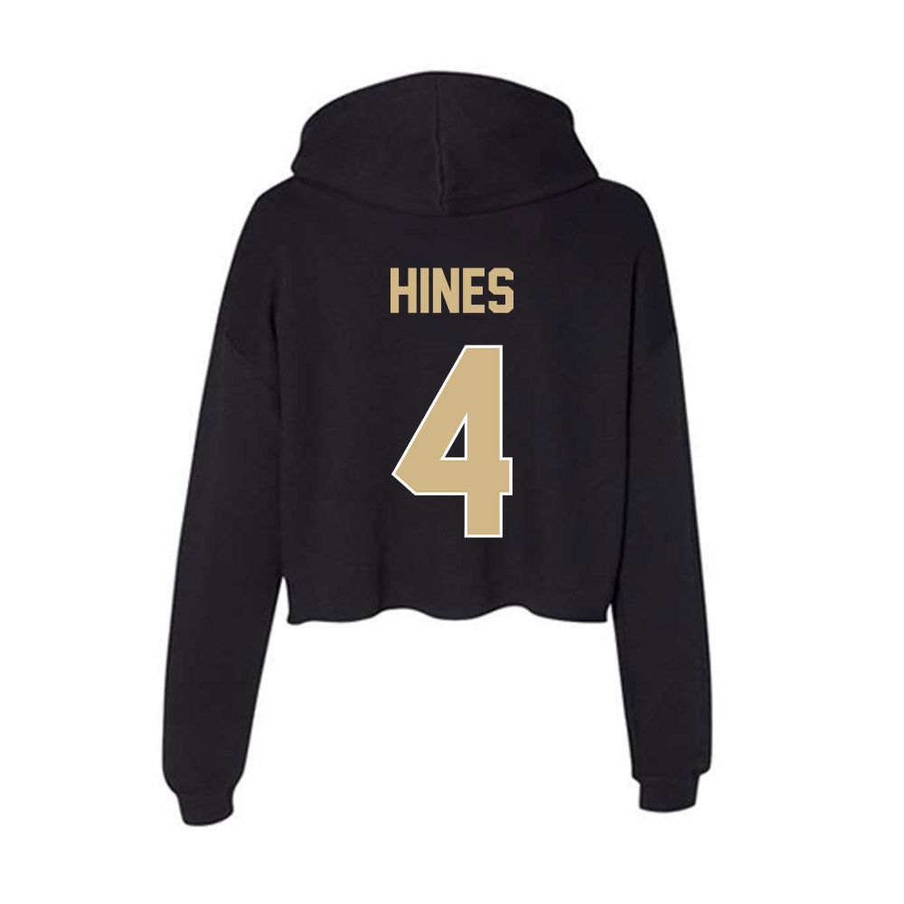 Purdue - NCAA Football : Hudauri Hines - Women's Crop Fleece Hoodie-1