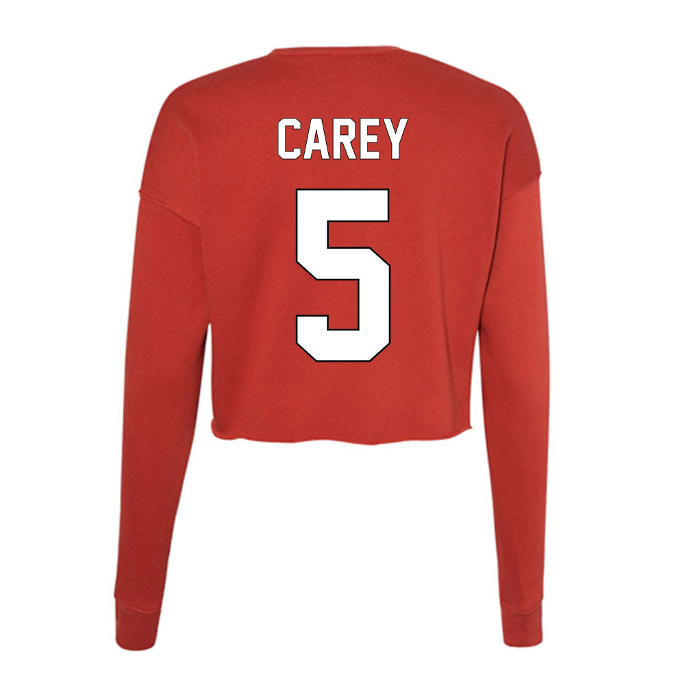 Maryland - NCAA Football : Darrell Carey - Women's Cropped Crew Fleece-1