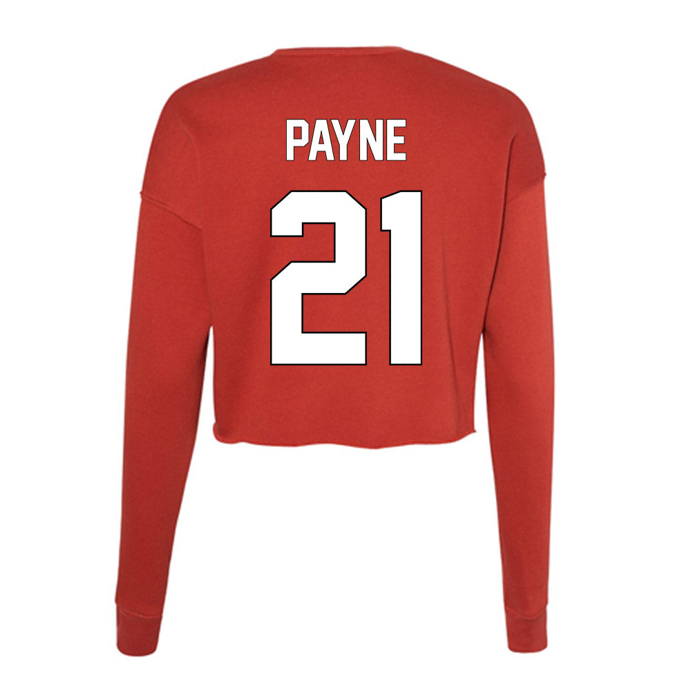 Maryland - NCAA Men's Basketball : Pharrel Payne - Women's Cropped Crew Fleece-1