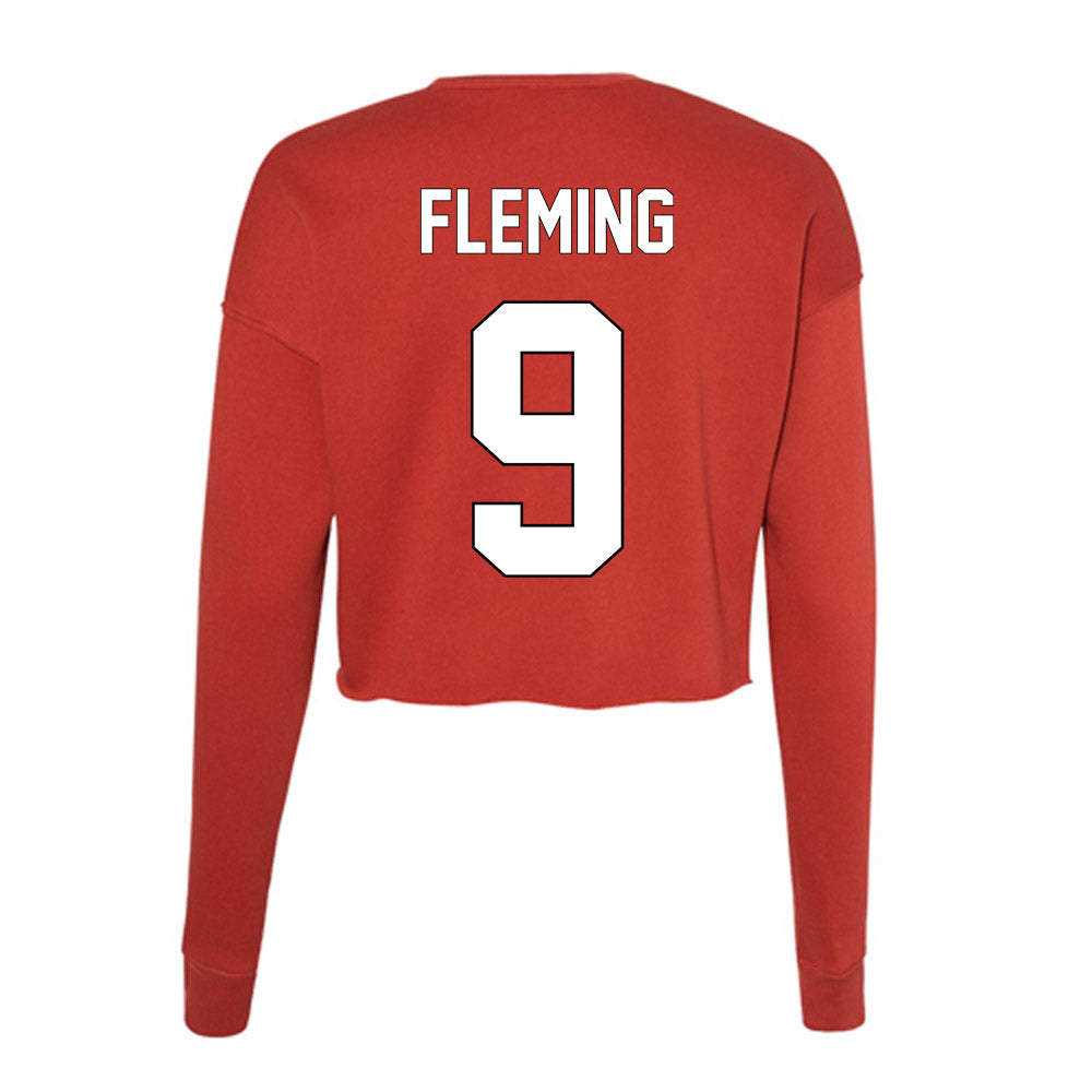 Maryland - NCAA Football : Dorian Fleming - Women's Cropped Crew Fleece-1