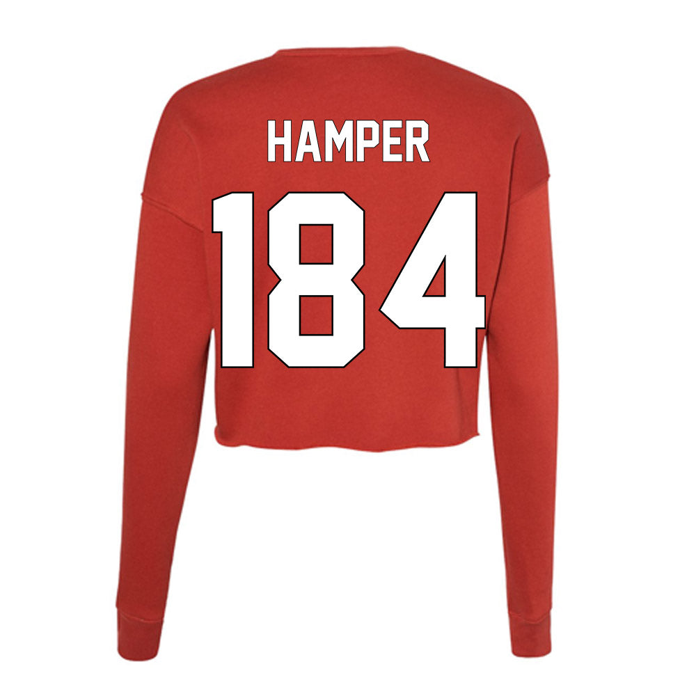 Maryland - NCAA Wrestling : Landon Hamper - Women's Cropped Crew Fleece-1