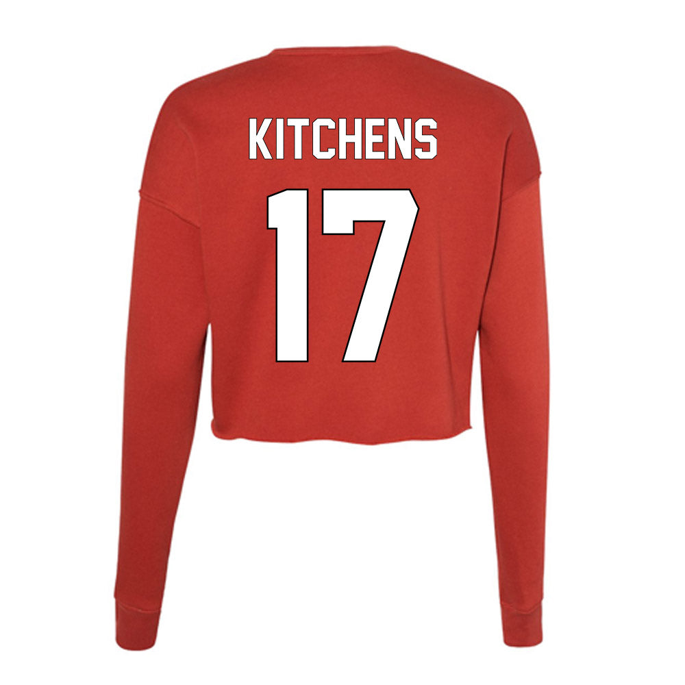 Maryland - NCAA Football : Jayden Kitchens - Women's Cropped Crew Fleece-1