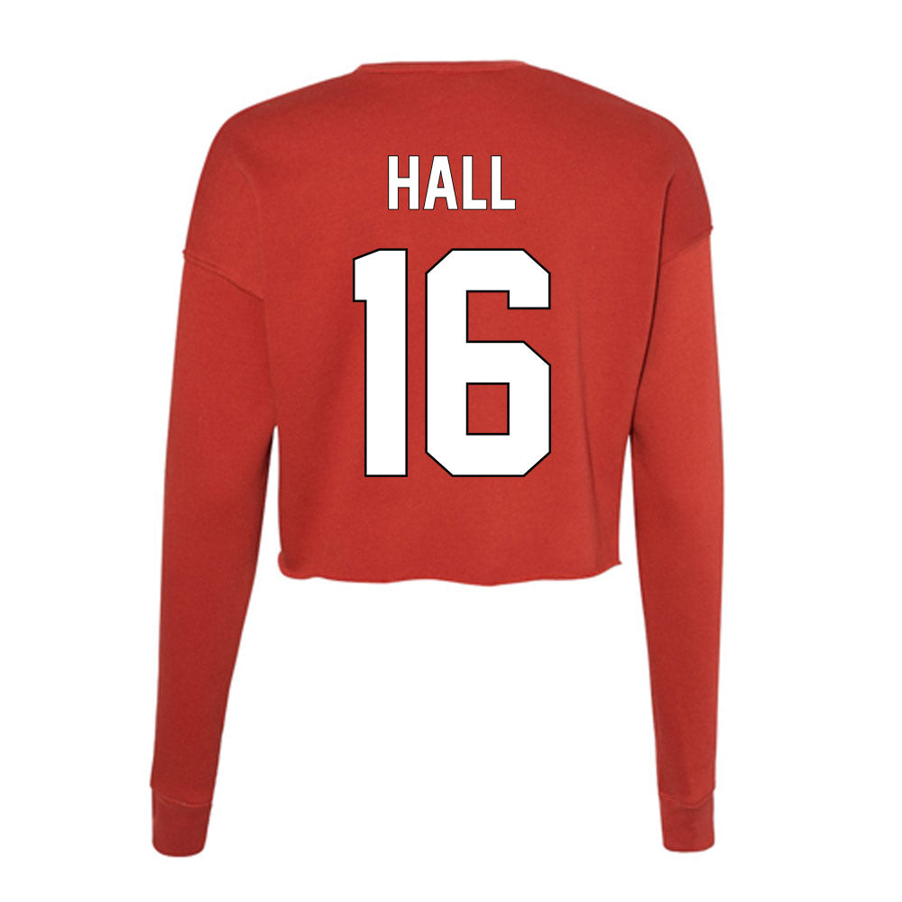 Maryland - NCAA Football : Damon Hall - Women's Cropped Crew Fleece-1