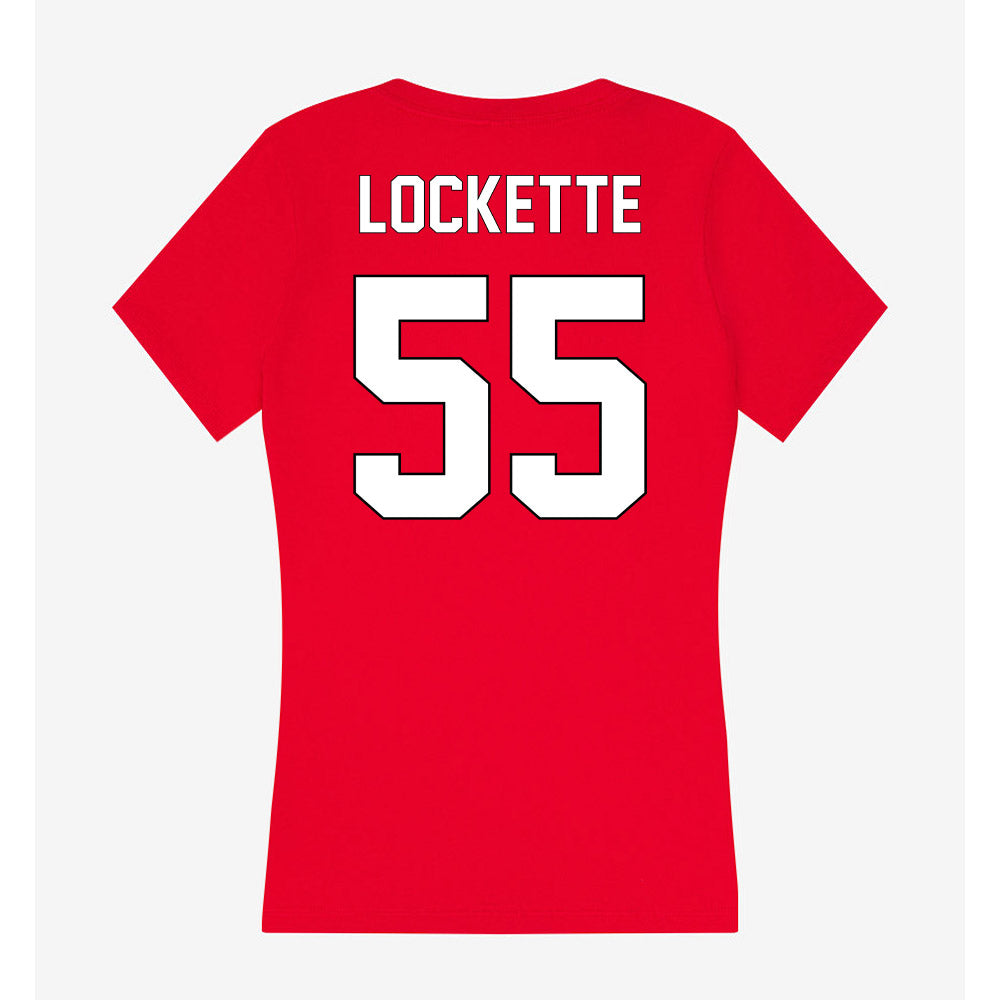 Maryland - undefined : Tellek Lockette - Women's V-Neck T-Shirt-1