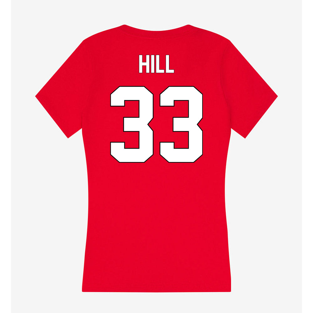 Maryland - NCAA Baseball : Aden Hill - Women's V-Neck T-Shirt-1