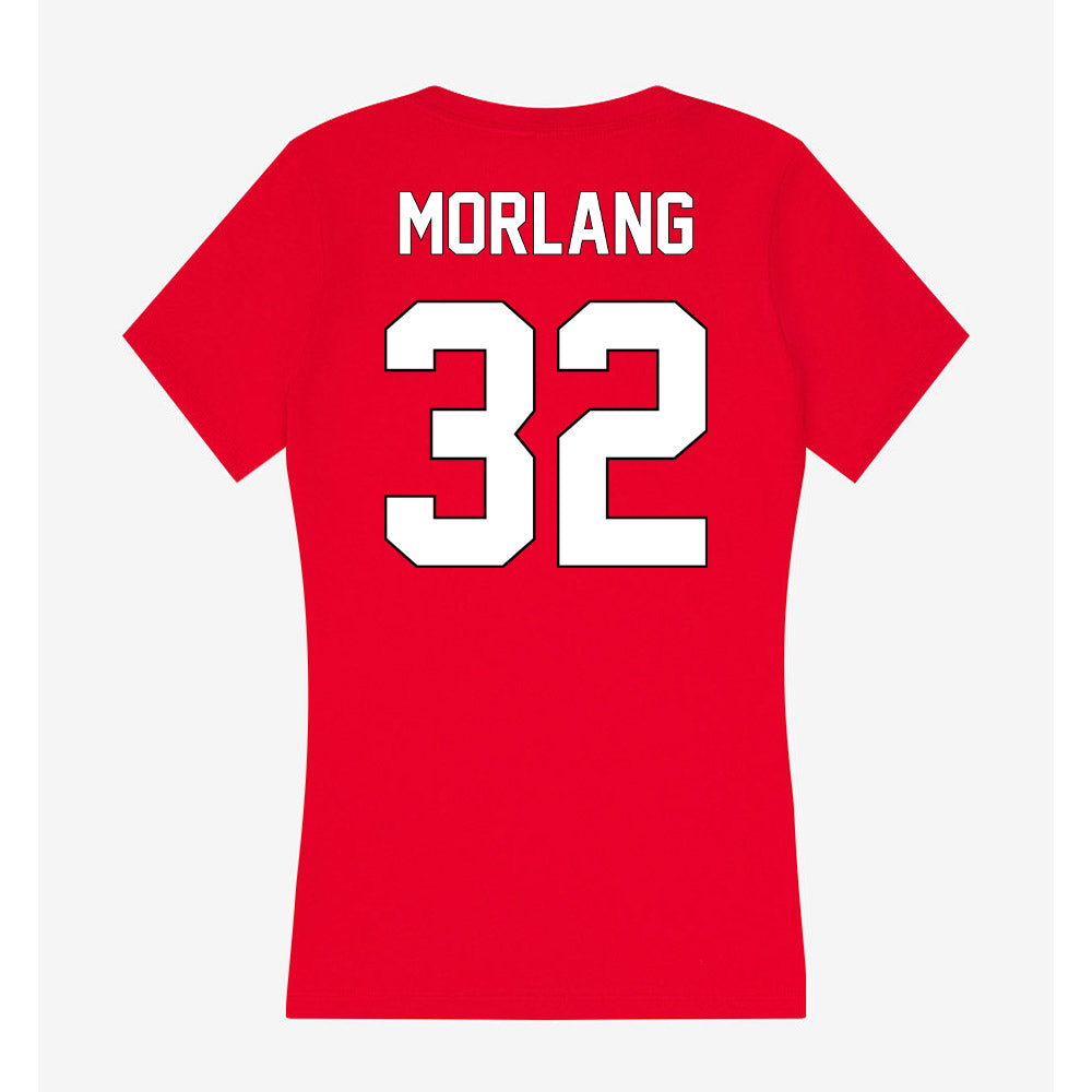 Maryland - NCAA Baseball : Nic Morlang - Women's V-Neck T-Shirt-1