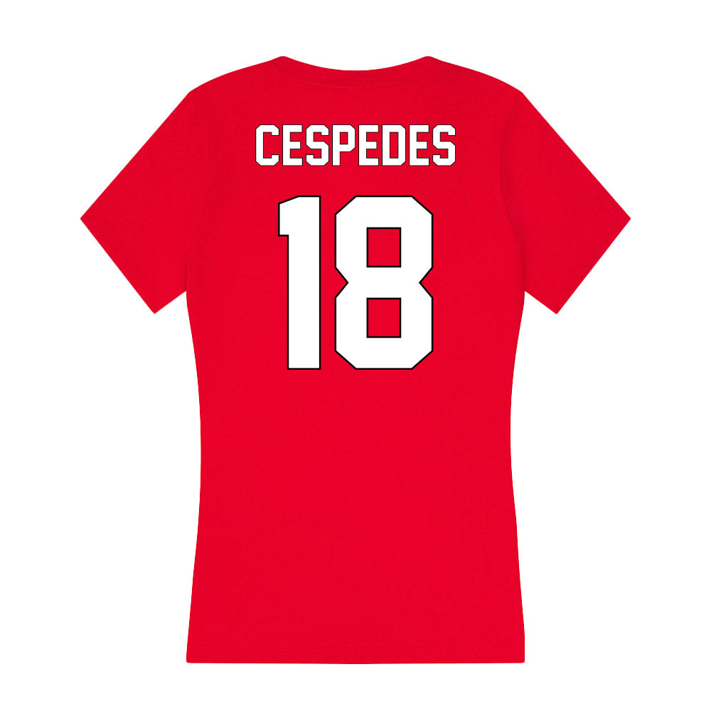Maryland - NCAA Baseball : Cristofer Cespedes - Women's V-Neck T-Shirt-1