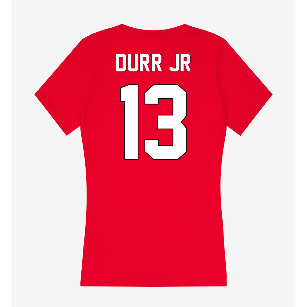 Maryland - undefined : Chris Durr jr - Women's V-Neck T-Shirt-1