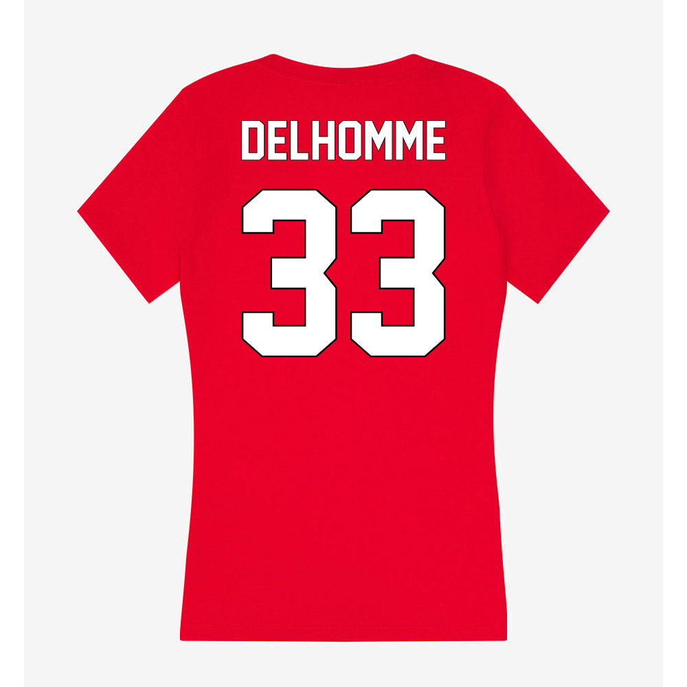 Maryland - NCAA Football : Messiah Delhomme - Women's V-Neck T-Shirt-1